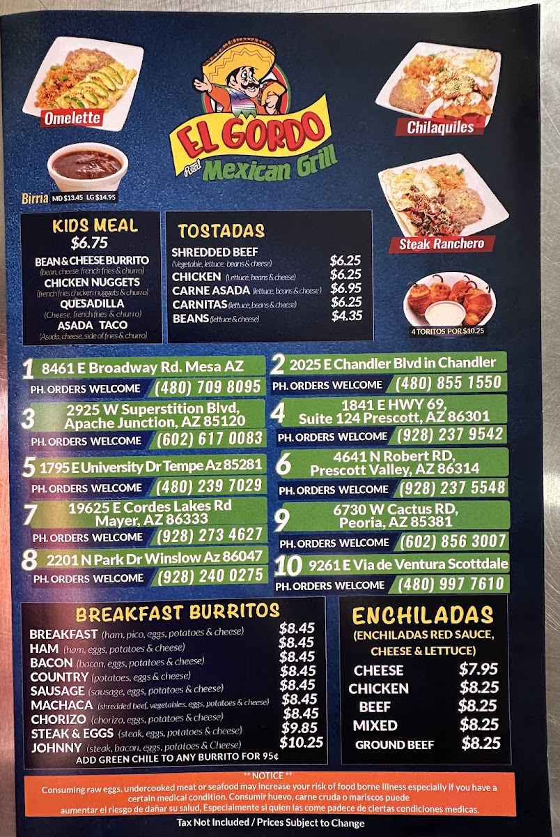 El Gordo Mexican Grill Menu - Image 4